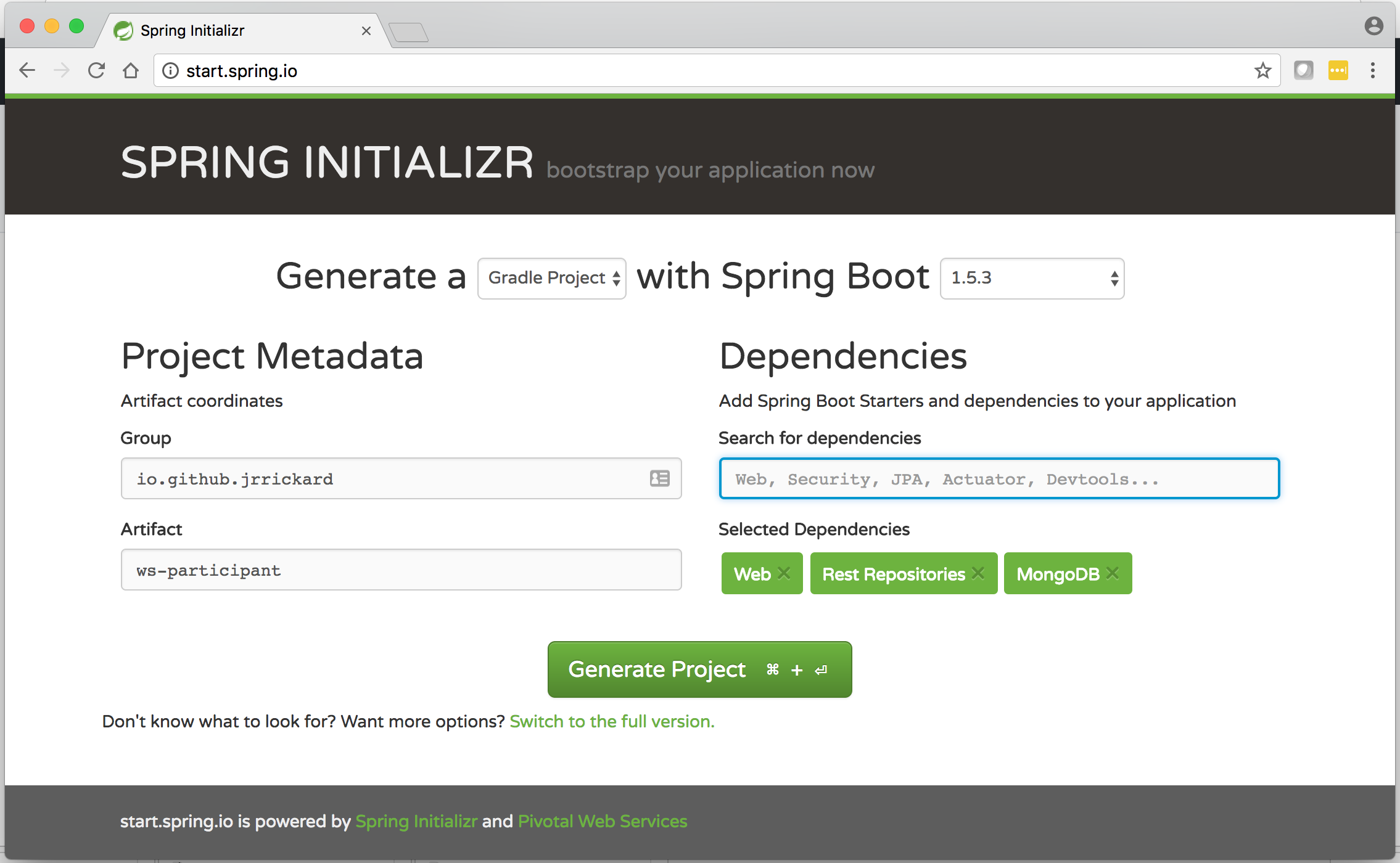 Bootstrap the project